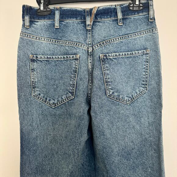 Free People We The Free Heath Wide Leg Jeans in Indigo - Picture 8 of 9